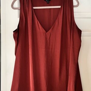Express V-Neck Rust Tank Top